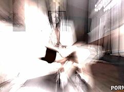 oiling sexy tootsies - hot blonde in nylon pantyhose masturbates.