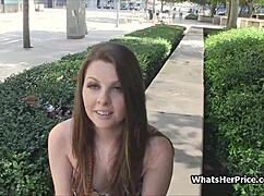 hot broke brunette teen picked up on street