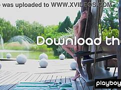 Eastern European teen Gloria Sol poses naked outdoors