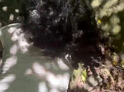 Vlogging hot Colombian girlfriend's public river fuck 😍