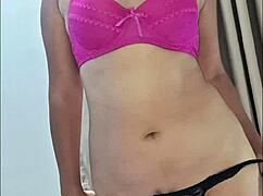 Horny stepmother lets her stepson photograph her in lingerie while fingering herself!