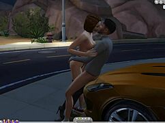 sims 4, sucking his cock out in public?