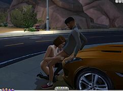 sims 4, sucking his cock out in public?