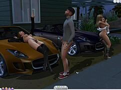 sims 4, sucking his cock out in public?