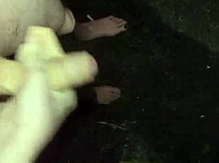 Masturbating Outside At Night With Big Cock