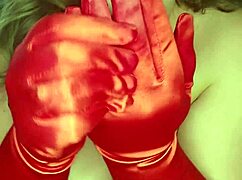 scarlett knight teases naked with red gloves and toys