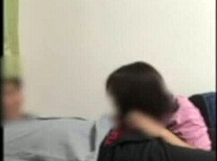 Amateurs relax with lazy sex on weekends in their room.