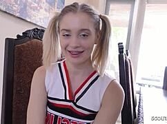 i cute pigtails cheerleader teen 18+ with braces giv rimjob and get fuck while play with hitachi by older guy