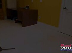 Horny cutie Kylie sucks a cock while her pussy gets fucked and nipples rubbed