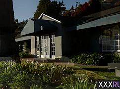 sweet lesbian bianca breeze enjoyed passionate pussy licking from horny babe georgia jones in lingerie