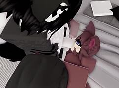 Hot furry girl in Roblox gets fucked