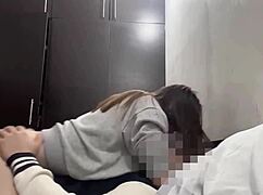 Horny 18 year old roommate rides hard cock passionately