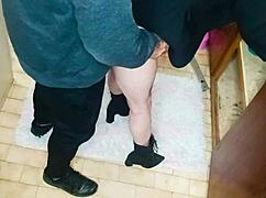 Plumber Fixes Her Sink And Gets Wet, She Admits Playfully