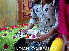 Indian step family fucks with dirty talk