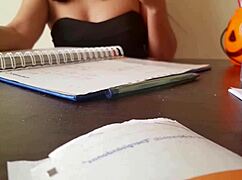 Latina stepsister visits, cute and beautiful, flashing shaved pussy without panties