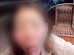 Teacher fucks female student outside the balcony.