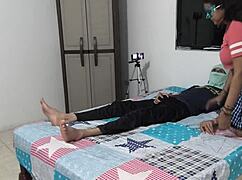 Intense valentines day fuck with favorite stepbrother's huge cock in dirty action