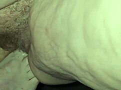 milf foot fucks passionately in tent while camping