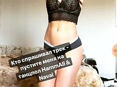 Russian albina poses elegantly