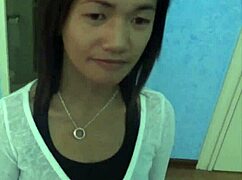 Furry Asian Pussy Stuffed with Cum