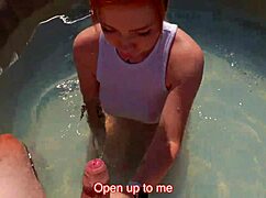 ecstasy in pool big cock facial