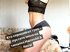 Russian albina poses elegantly