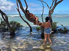 Two beauties enjoying the coral cove beach in cabo