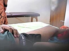 Maid Hema gives a slow and sensual handjob to her boss