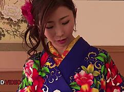 seductive kimono-clad milf ayumi shinoda pleasures with passionate bj & more... oops, i mean fingering too