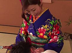 seductive kimono-clad milf ayumi shinoda pleasures with passionate bj & more... oops, i mean fingering too