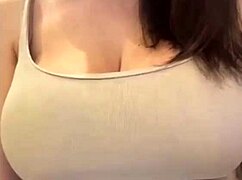My stepmom with milky tits sucks dick and shows her swollen pussy - can you resist?