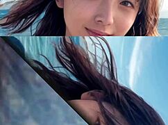 Ripe Woman Strolls on the Beach