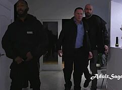 Possible break in turned into a security gangbang - charlie forde all holes