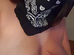 i saw this latina with big nippels and milky tits masturbating.