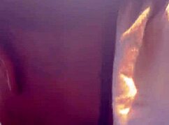 Big dick nuts in her mouth after a car blowjob with ebony beauty.