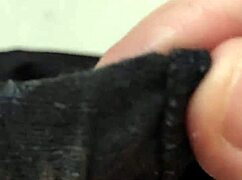I put my dick on my girlfriend's dirty panties 😏