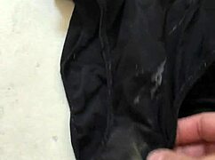 I put my dick on my girlfriend's dirty panties 😏