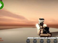 Roblox whore flaunts big ass in seductive sex