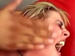 Rough deep throat fucks blonde bitch