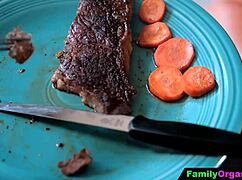 Familyorgasm - Parents Caught By Their Stepdaughter On Steak And Blowjob Day
