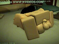 breeding her rough until she's overflowing with cum.