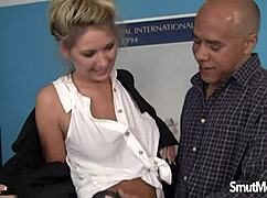 Blonde alysha rylee earns her facial reward after taking it deep in doggystyle