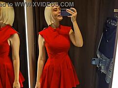 See-Through Try On Haul at Mall! Transparent Clothes Public Fetish!