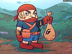 Russian crossdressing gangbang with creampie and cumshot