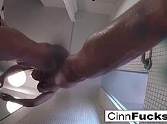 christiana masturbates in the shower