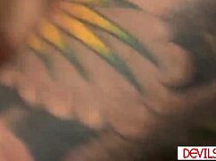 Brunette babe gets licked by sugardaddy while sucking his stepson