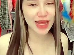 A teen with large breasts in a sexy pose