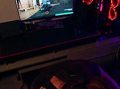 My roommate saw me playing video game but wanted dick in pussy