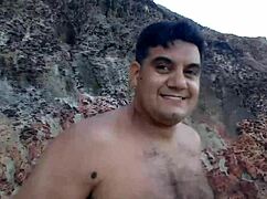 Beach couple cums on blonde wife without condom!