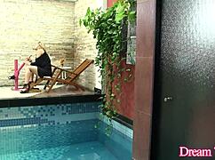 Black Guy Cums in Luana's Mouth After Fucking Trans Ass